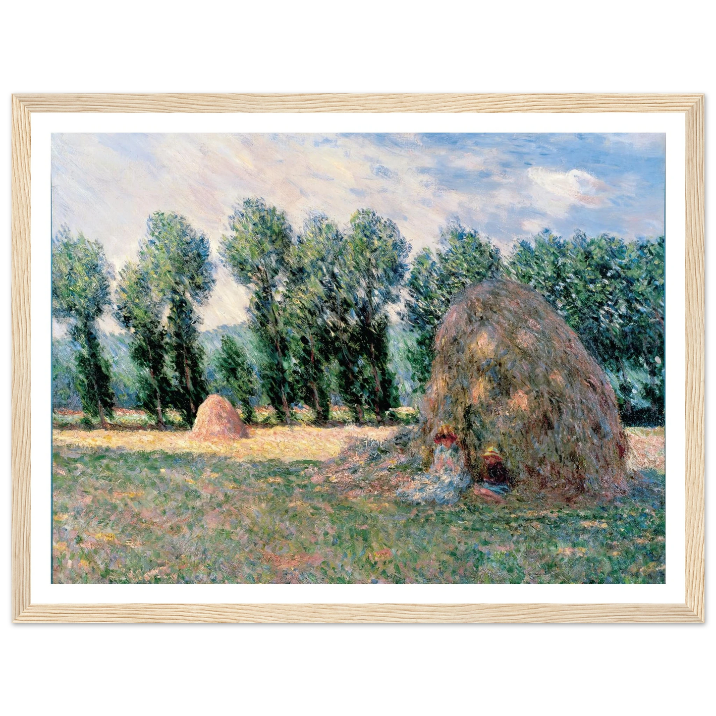 Haystacks (1885) Art Print | Claude Monet - Framed Poster - 30x40 cm / 12x16″ - Black frame