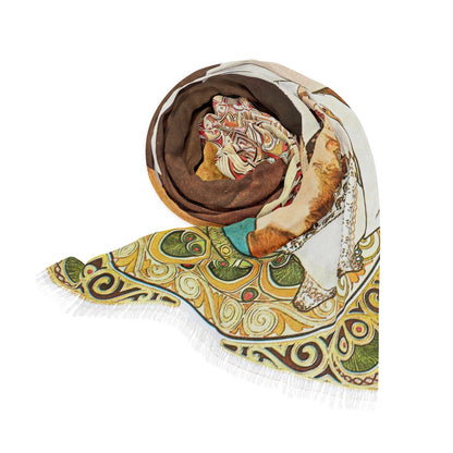 Heather | Alphonse Mucha Scarf – Art Nouveau Scarf - - 27" × 71'' - 