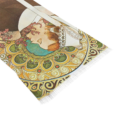 Heather | Alphonse Mucha Scarf – Art Nouveau Scarf - - 27" × 71'' - 