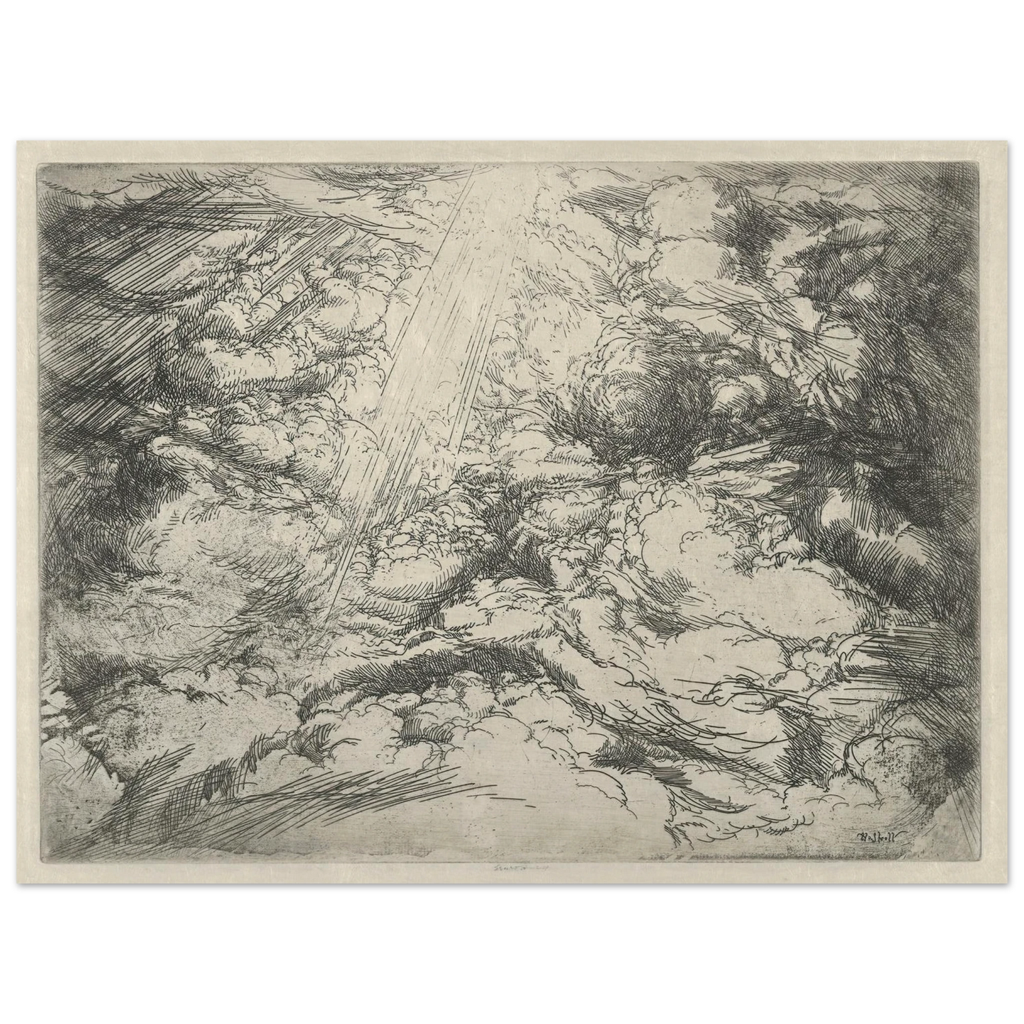 Heavenly Hosts (1921) Art Print | Ernest Haskell - Framed Poster - 30x40 cm / 12x16″ - Black frame