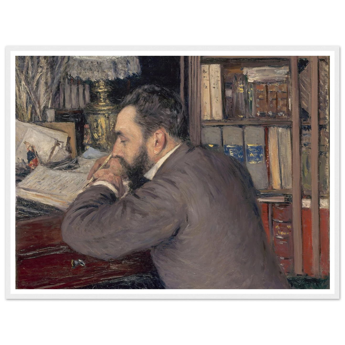 Henri Cordier (1883) Art Print | Gustave Caillebotte - Framed Poster - 30x40 cm / 12x16″ - Black frame