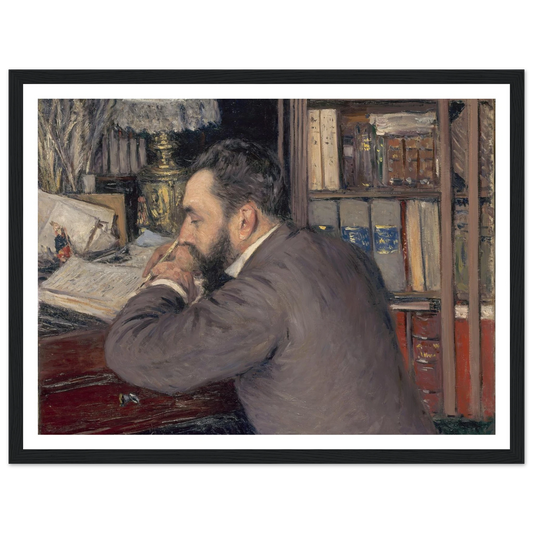 Henri Cordier (1883) Art Print | Gustave Caillebotte - Framed Poster - 30x40 cm / 12x16″ - Black frame