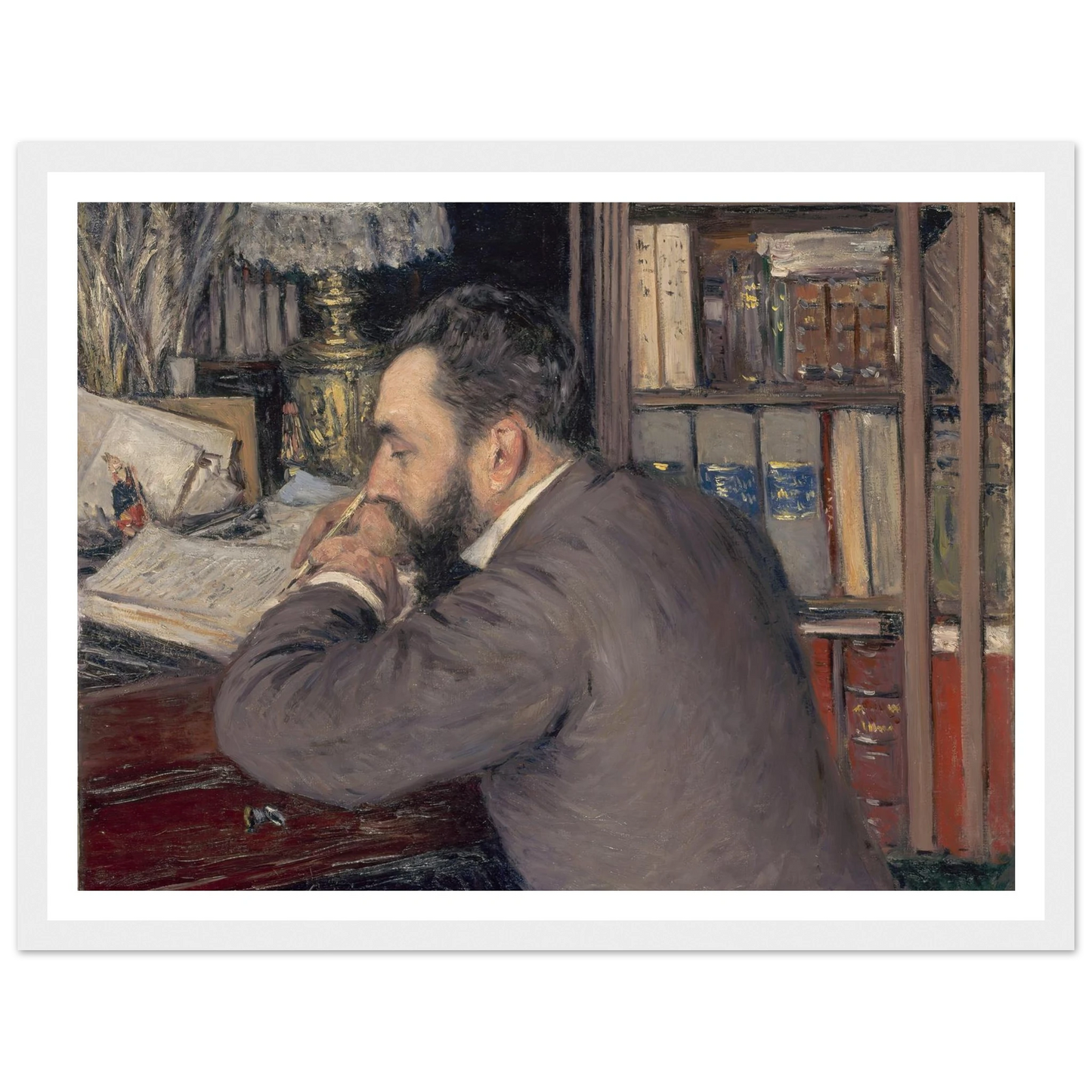 Henri Cordier (1883) Art Print | Gustave Caillebotte - Framed Poster - 30x40 cm / 12x16″ - Black frame