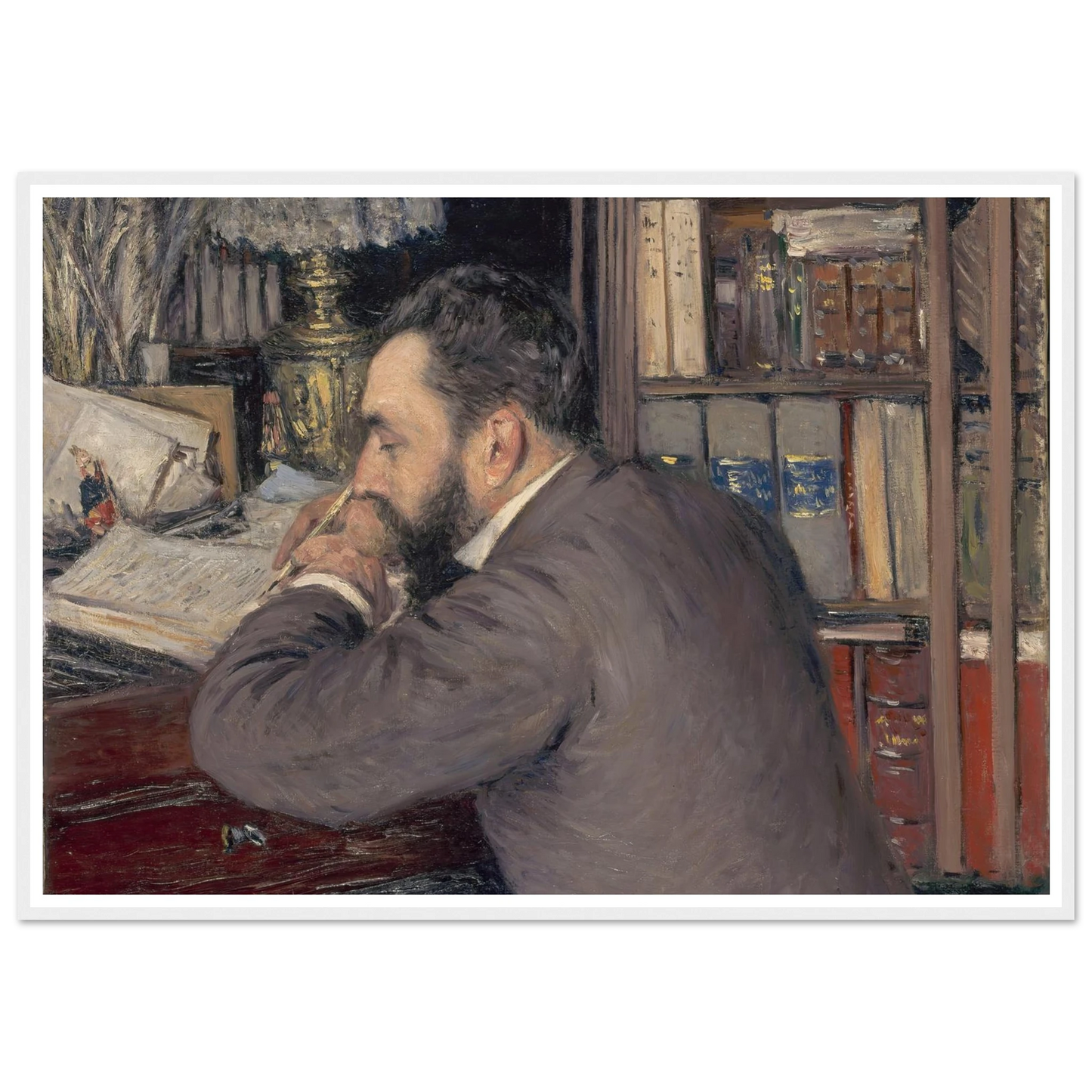Henri Cordier (1883) Art Print | Gustave Caillebotte - Framed Poster - 30x40 cm / 12x16″ - Black frame