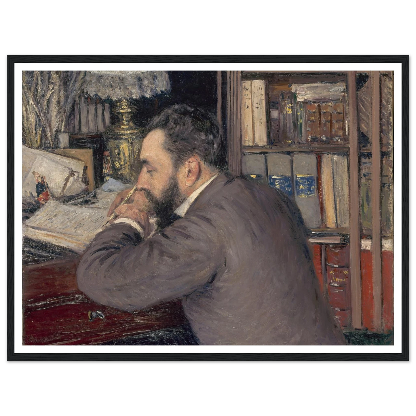 Henri Cordier (1883) Art Print | Gustave Caillebotte - Framed Poster - 30x40 cm / 12x16″ - Black frame