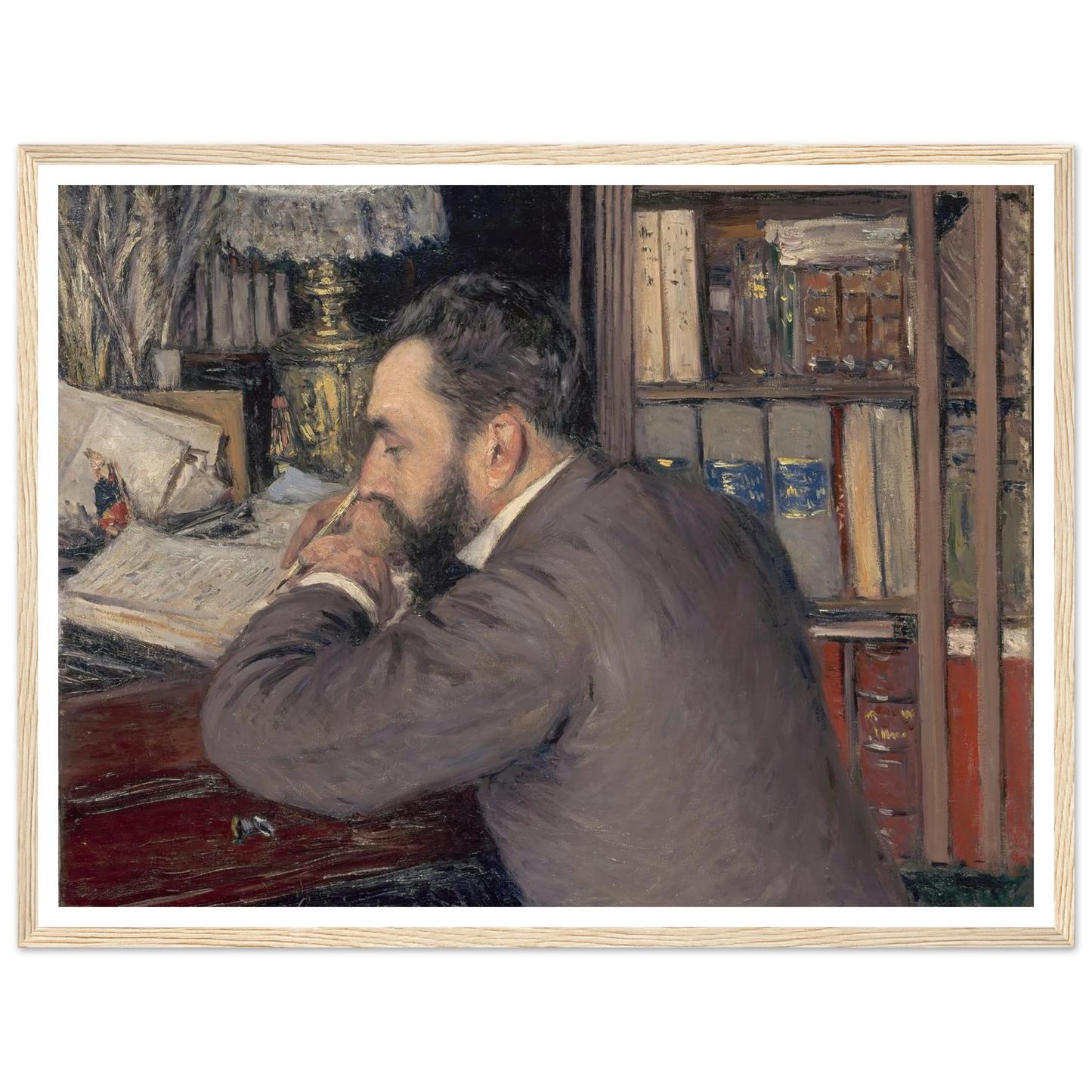 Henri Cordier (1883) Art Print | Gustave Caillebotte - Framed Poster - 30x40 cm / 12x16″ - Black frame
