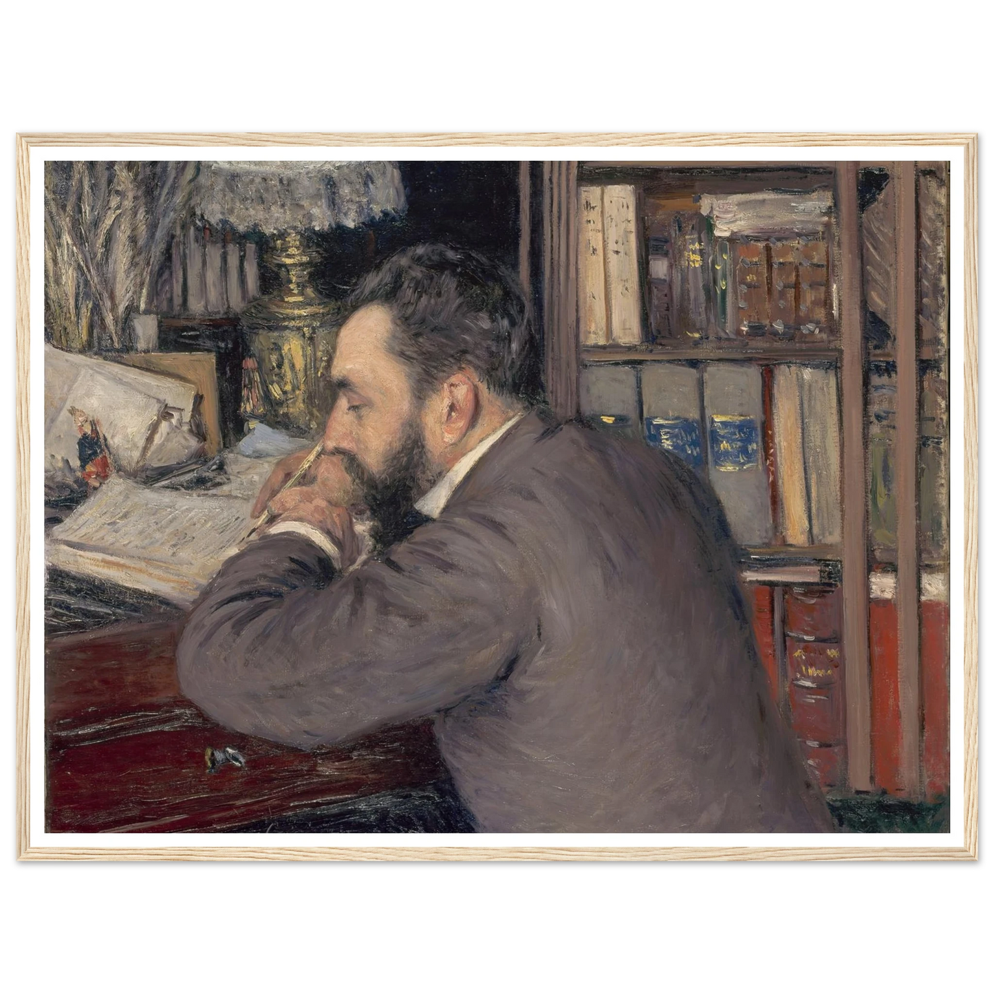 Henri Cordier (1883) Art Print | Gustave Caillebotte - Framed Poster - 30x40 cm / 12x16″ - Black frame
