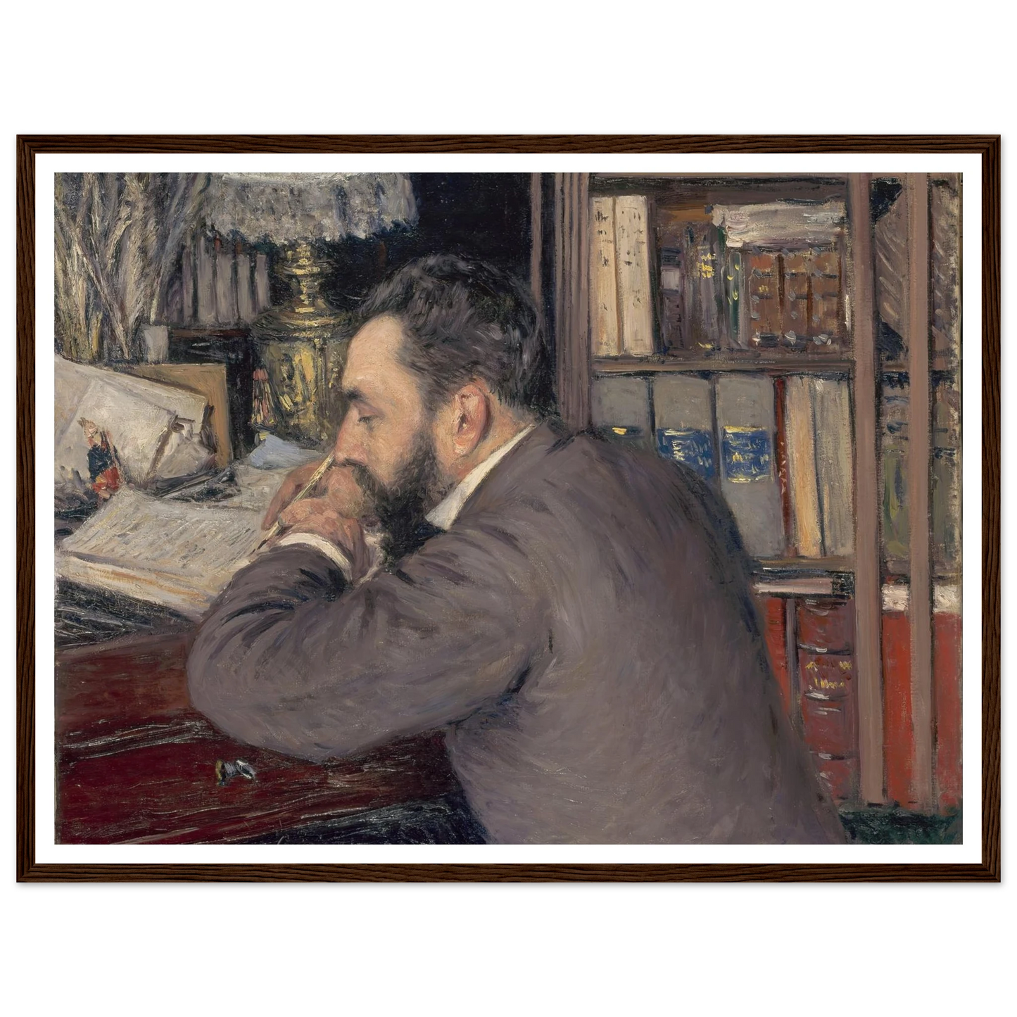 Henri Cordier (1883) Art Print | Gustave Caillebotte - Framed Poster - 30x40 cm / 12x16″ - Black frame