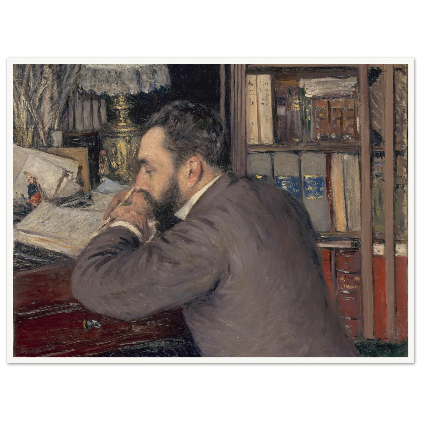 Henri Cordier (1883) Art Print | Gustave Caillebotte - Framed Poster - 30x40 cm / 12x16″ - Black frame