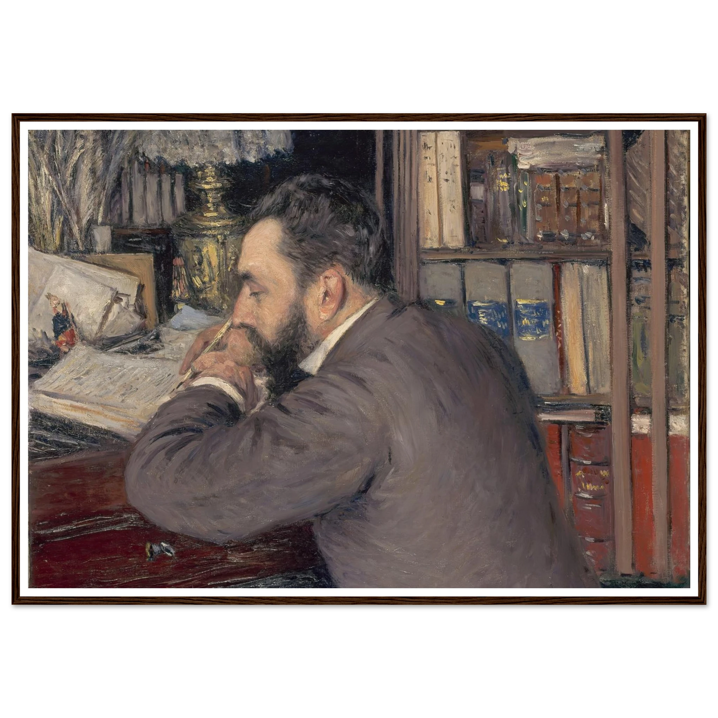 Henri Cordier (1883) Art Print | Gustave Caillebotte - Framed Poster - 30x40 cm / 12x16″ - Black frame