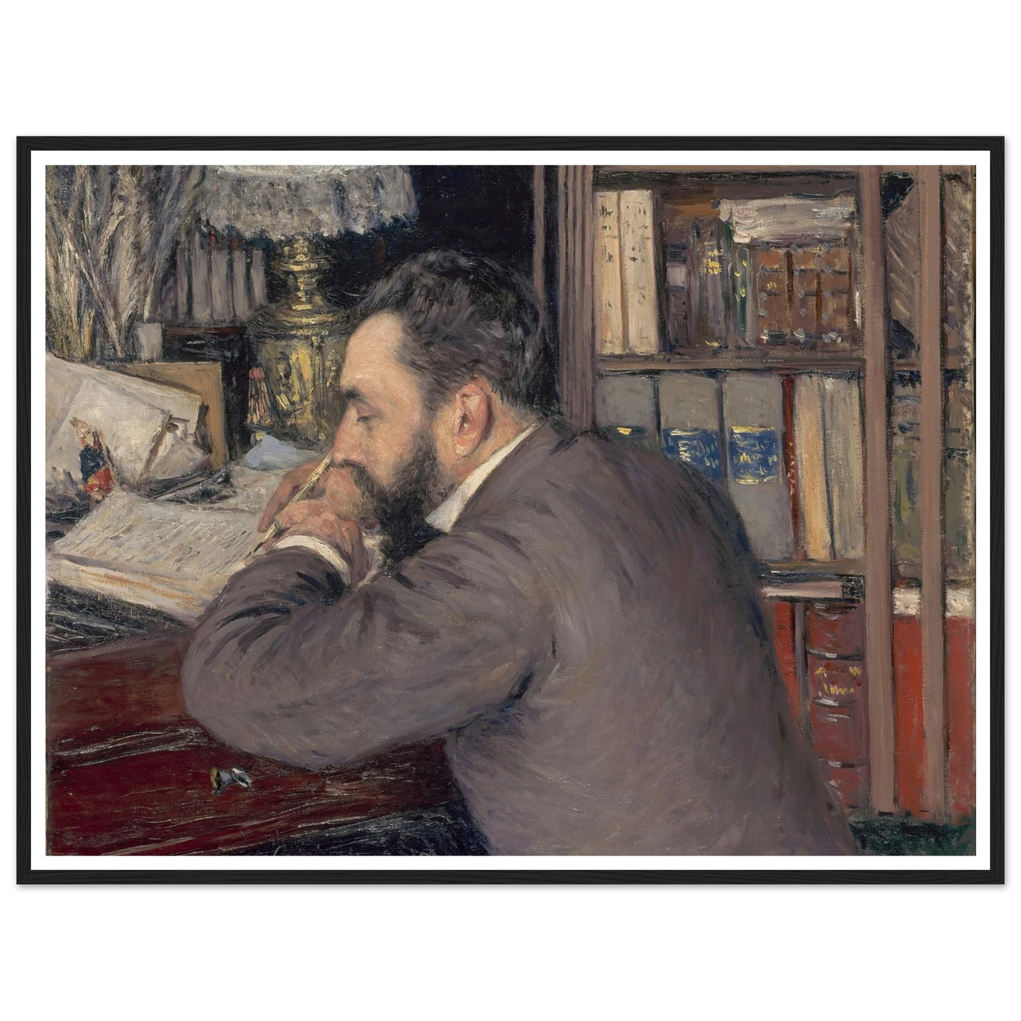 Henri Cordier (1883) Art Print | Gustave Caillebotte - Framed Poster - 30x40 cm / 12x16″ - Black frame