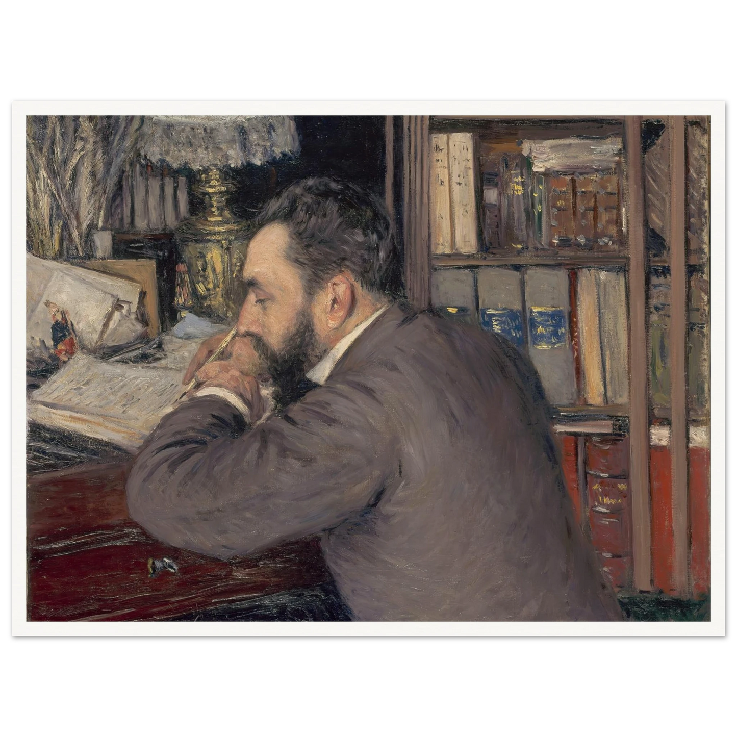 Henri Cordier (1883) Art Print | Gustave Caillebotte - Framed Poster - 30x40 cm / 12x16″ - Black frame