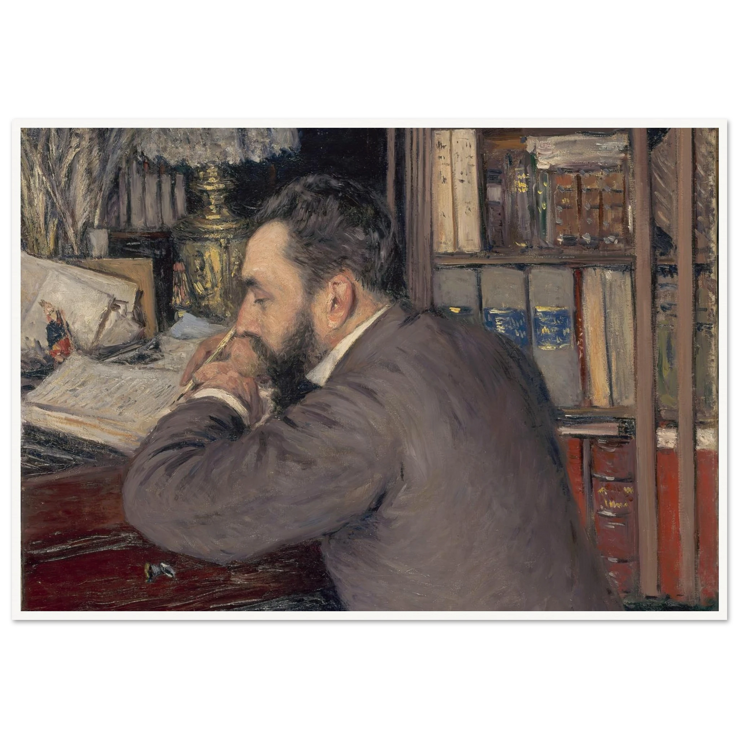 Henri Cordier (1883) Art Print | Gustave Caillebotte - Framed Poster - 30x40 cm / 12x16″ - Black frame