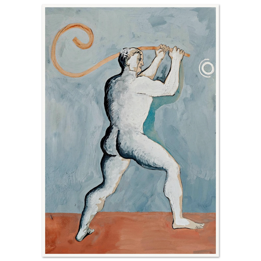 Hercule Devant La Lune (circa 1924-1926) Art Print | Francis Picabia - Framed Poster - 30x40 cm / 12x16″ - Black frame