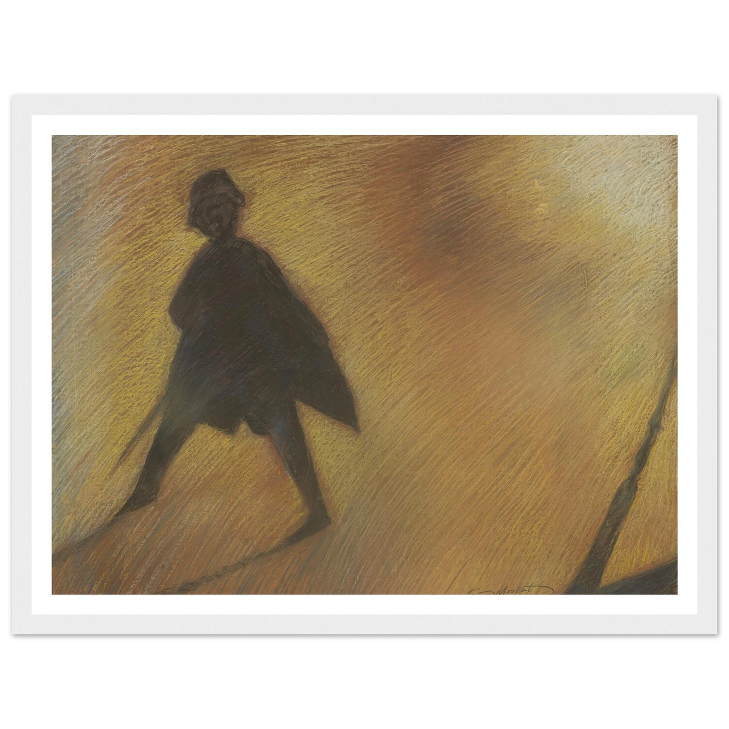 Het einde van een mooie dag – Figuur in tegenlicht (1912) Art Print | Leon Spilliaert - Framed Poster - 30x40 cm / 12x16″ - Black frame