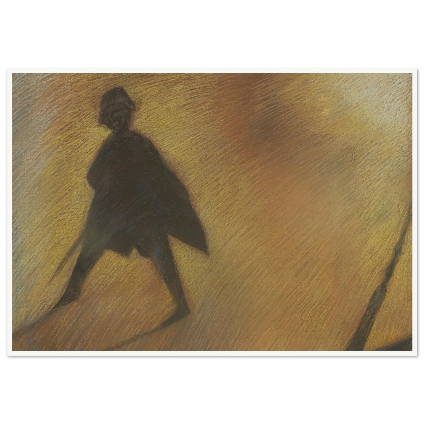 Het einde van een mooie dag – Figuur in tegenlicht (1912) Art Print | Leon Spilliaert - Framed Poster - 30x40 cm / 12x16″ - Black frame