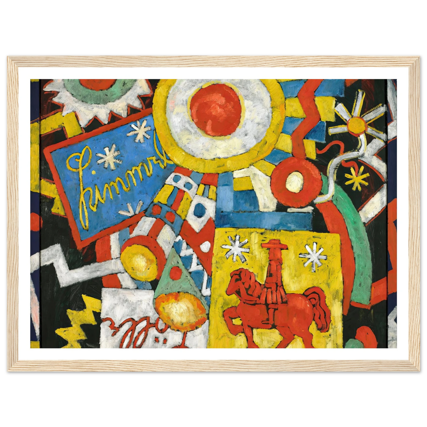 Himmel Sky Object (circa 1914 and circa 1915) Art Print | Marsden Hartley - Framed Poster - 30x40 cm / 12x16″ - Black frame