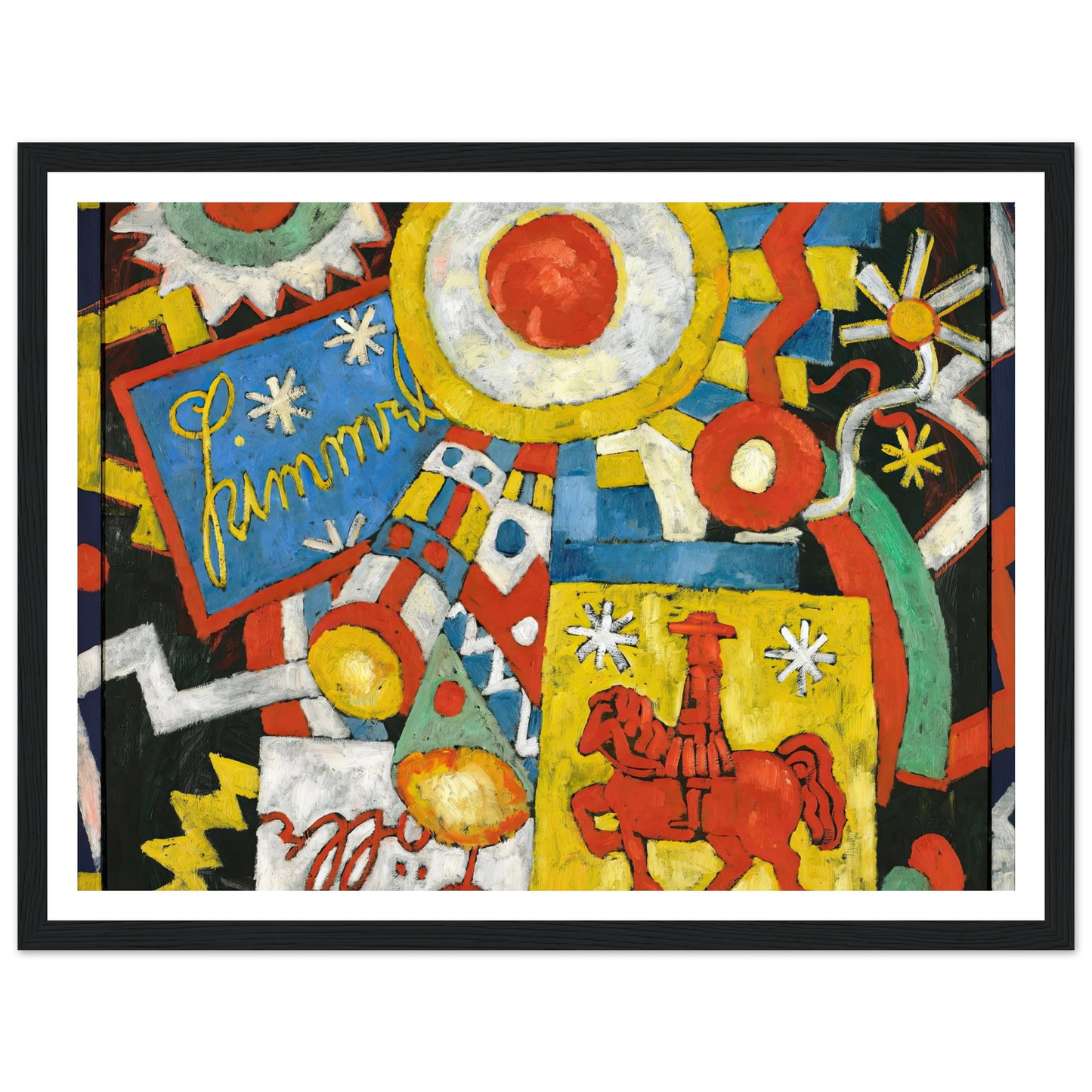 Himmel Sky Object (circa 1914 and circa 1915) Art Print | Marsden Hartley - Framed Poster - 30x40 cm / 12x16″ - Black frame