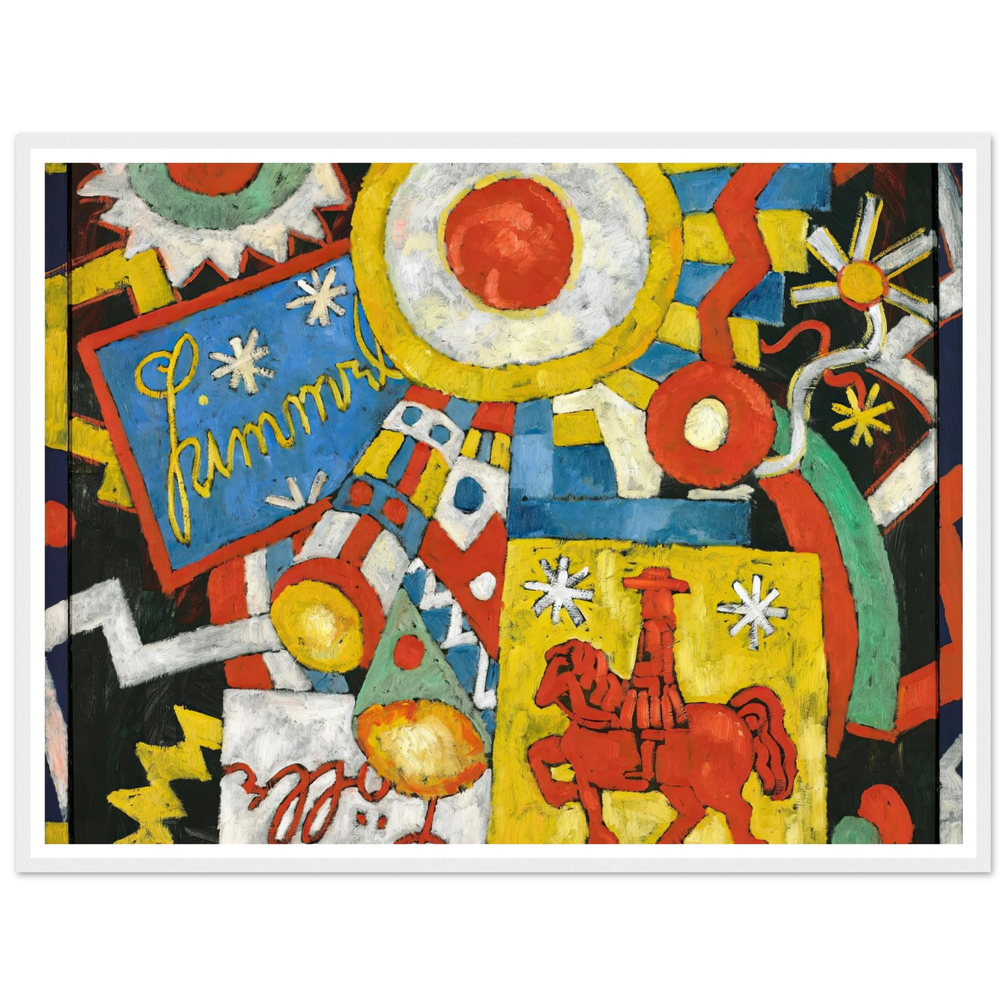 Himmel Sky Object (circa 1914 and circa 1915) Art Print | Marsden Hartley - Framed Poster - 30x40 cm / 12x16″ - Black frame