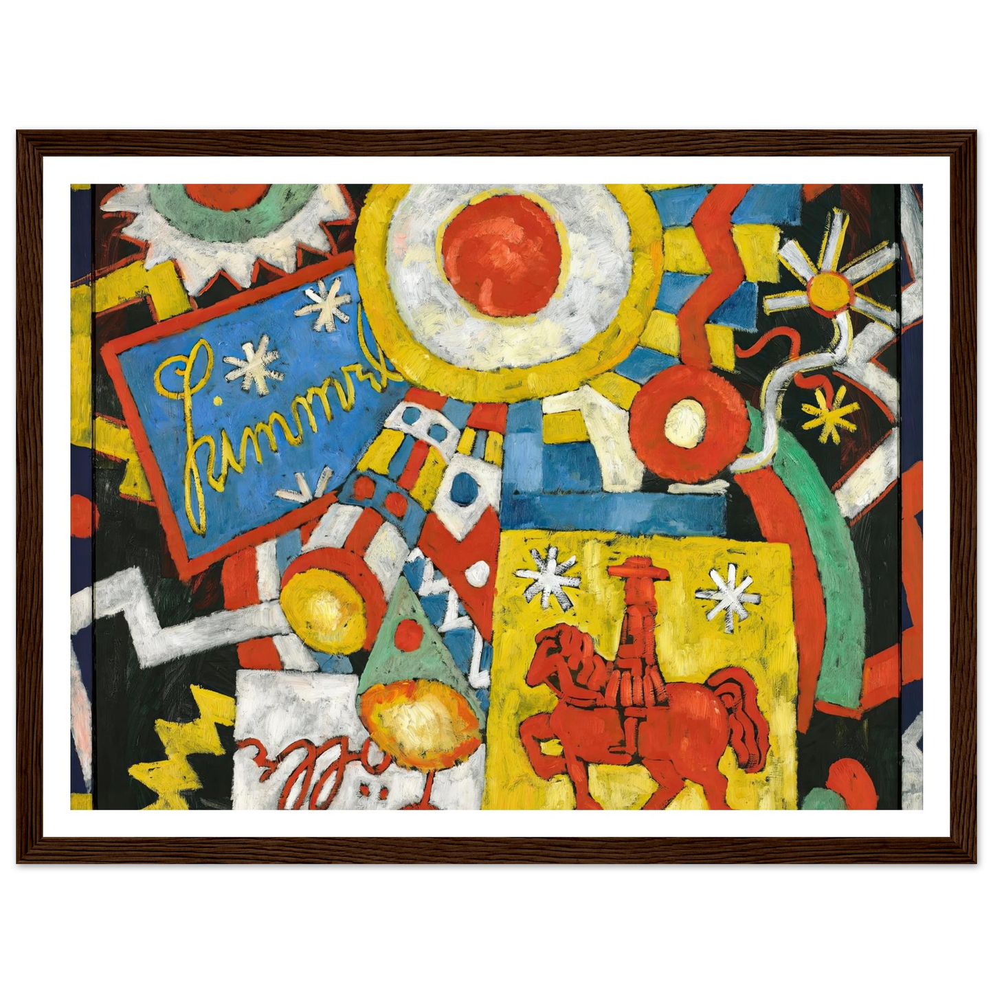 Himmel Sky Object (circa 1914 and circa 1915) Art Print | Marsden Hartley - Framed Poster - 30x40 cm / 12x16″ - Black frame