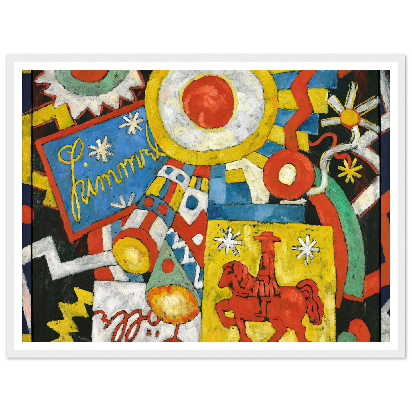 Himmel Sky Object (circa 1914 and circa 1915) Art Print | Marsden Hartley - Framed Poster - 30x40 cm / 12x16″ - Black frame