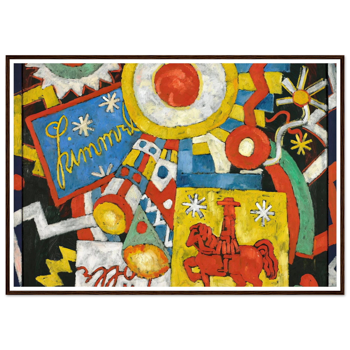 Himmel Sky Object (circa 1914 and circa 1915) Art Print | Marsden Hartley - Framed Poster - 30x40 cm / 12x16″ - Black frame