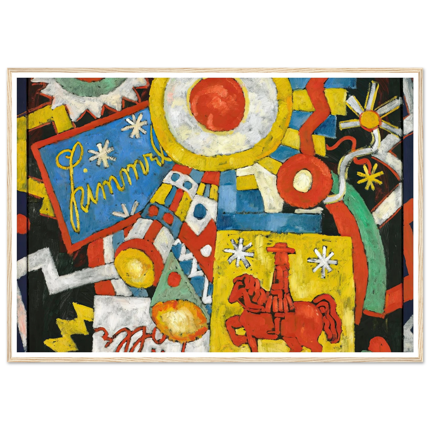 Himmel Sky Object (circa 1914 and circa 1915) Art Print | Marsden Hartley - Framed Poster - 30x40 cm / 12x16″ - Black frame