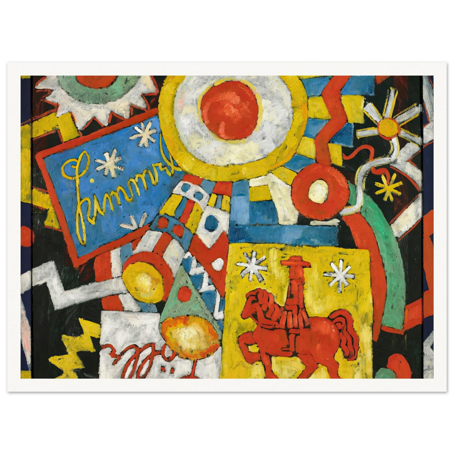 Himmel Sky Object (circa 1914 and circa 1915) Art Print | Marsden Hartley - Framed Poster - 30x40 cm / 12x16″ - Black frame