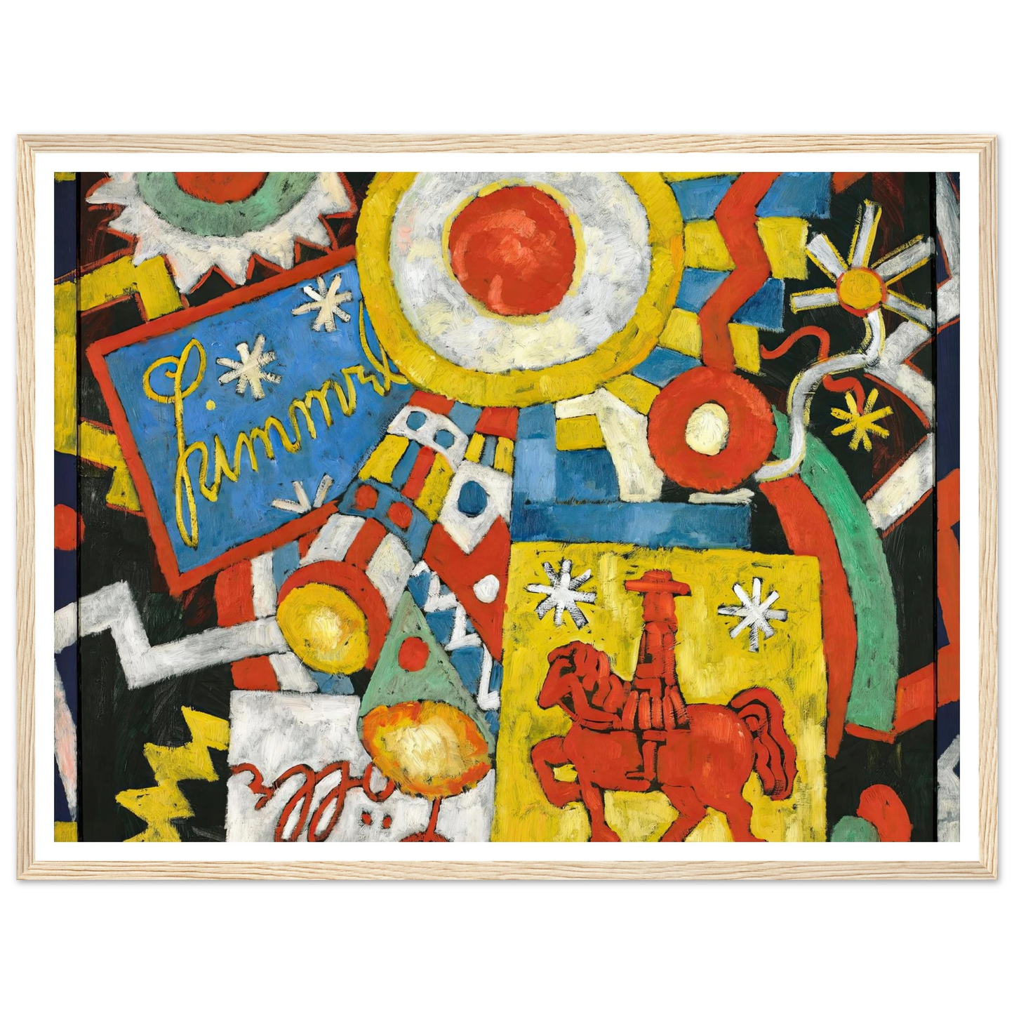 Himmel Sky Object (circa 1914 and circa 1915) Art Print | Marsden Hartley - Framed Poster - 30x40 cm / 12x16″ - Black frame