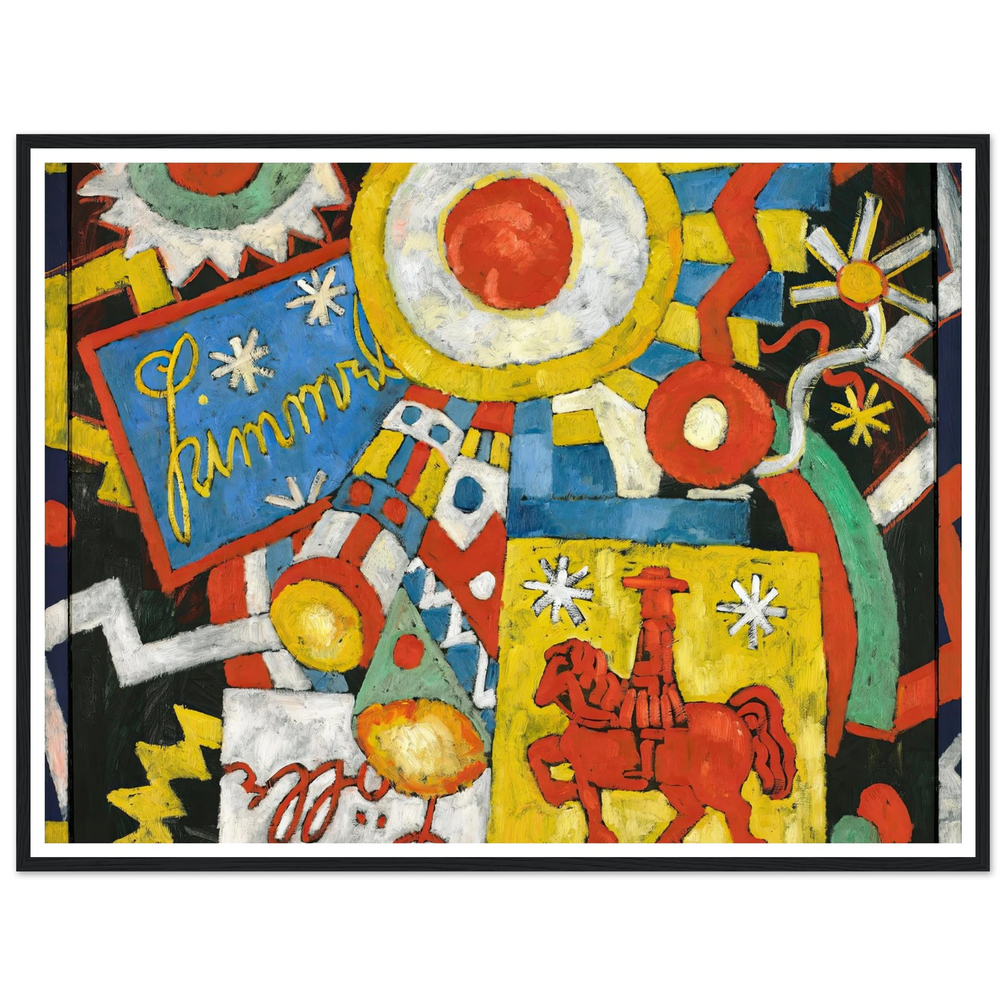 Himmel Sky Object (circa 1914 and circa 1915) Art Print | Marsden Hartley - Framed Poster - 30x40 cm / 12x16″ - Black frame