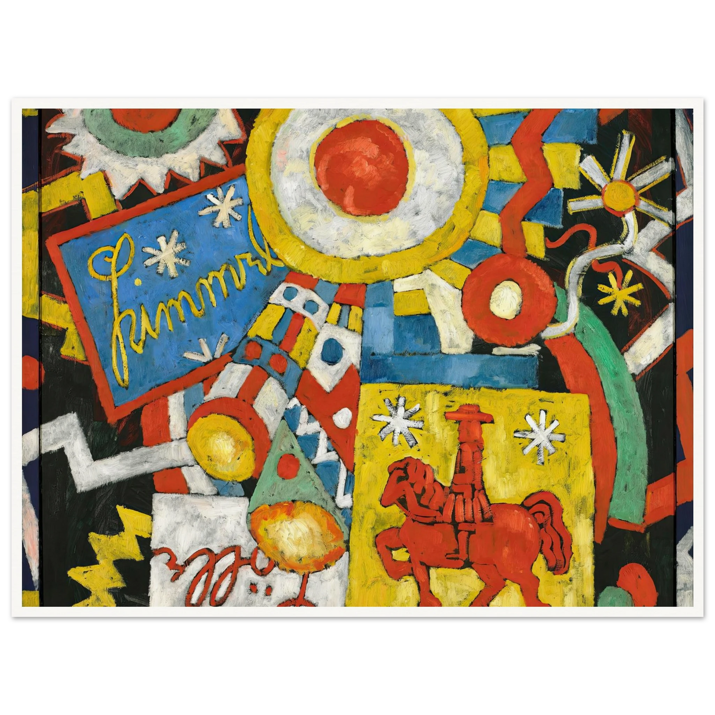Himmel Sky Object (circa 1914 and circa 1915) Art Print | Marsden Hartley - Framed Poster - 30x40 cm / 12x16″ - Black frame