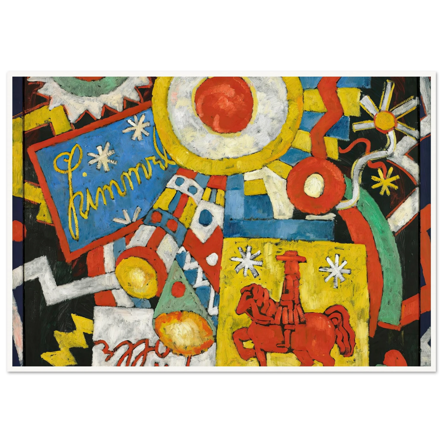 Himmel Sky Object (circa 1914 and circa 1915) Art Print | Marsden Hartley - Framed Poster - 30x40 cm / 12x16″ - Black frame