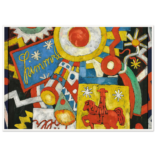 Himmel Sky Object (circa 1914 and circa 1915) Art Print | Marsden Hartley - Framed Poster - 30x40 cm / 12x16″ - Black frame