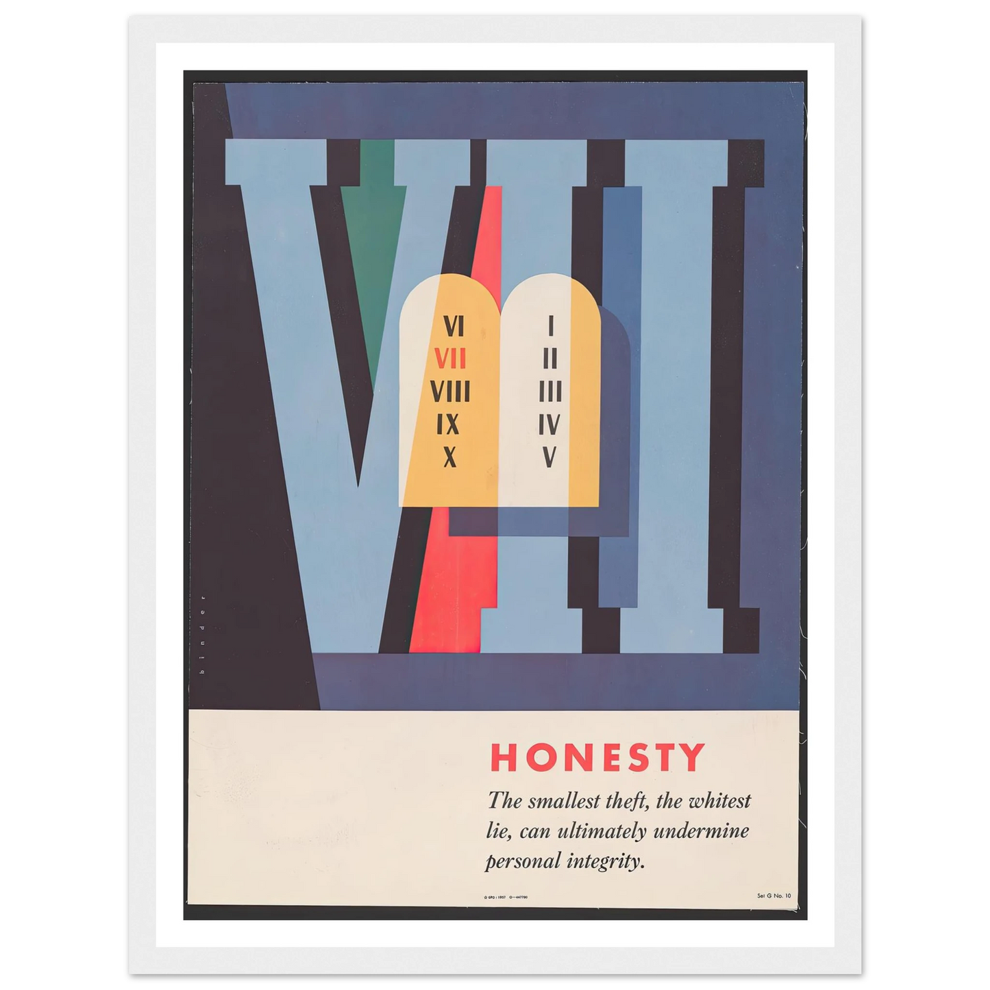 Honesty (1957) Art Print | Joseph Binder - Framed Poster - 30x40 cm / 12x16″ - Black frame