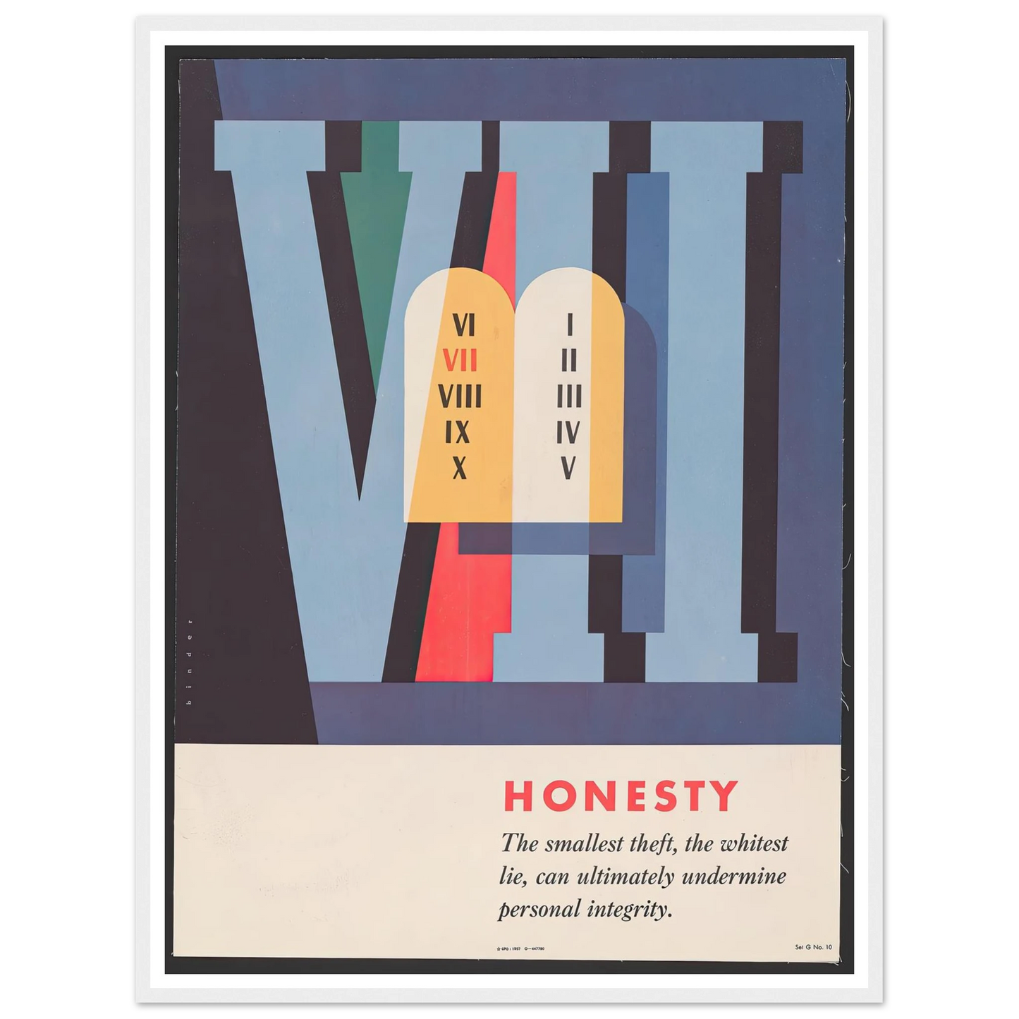 Honesty (1957) Art Print | Joseph Binder - Framed Poster - 30x40 cm / 12x16″ - Black frame