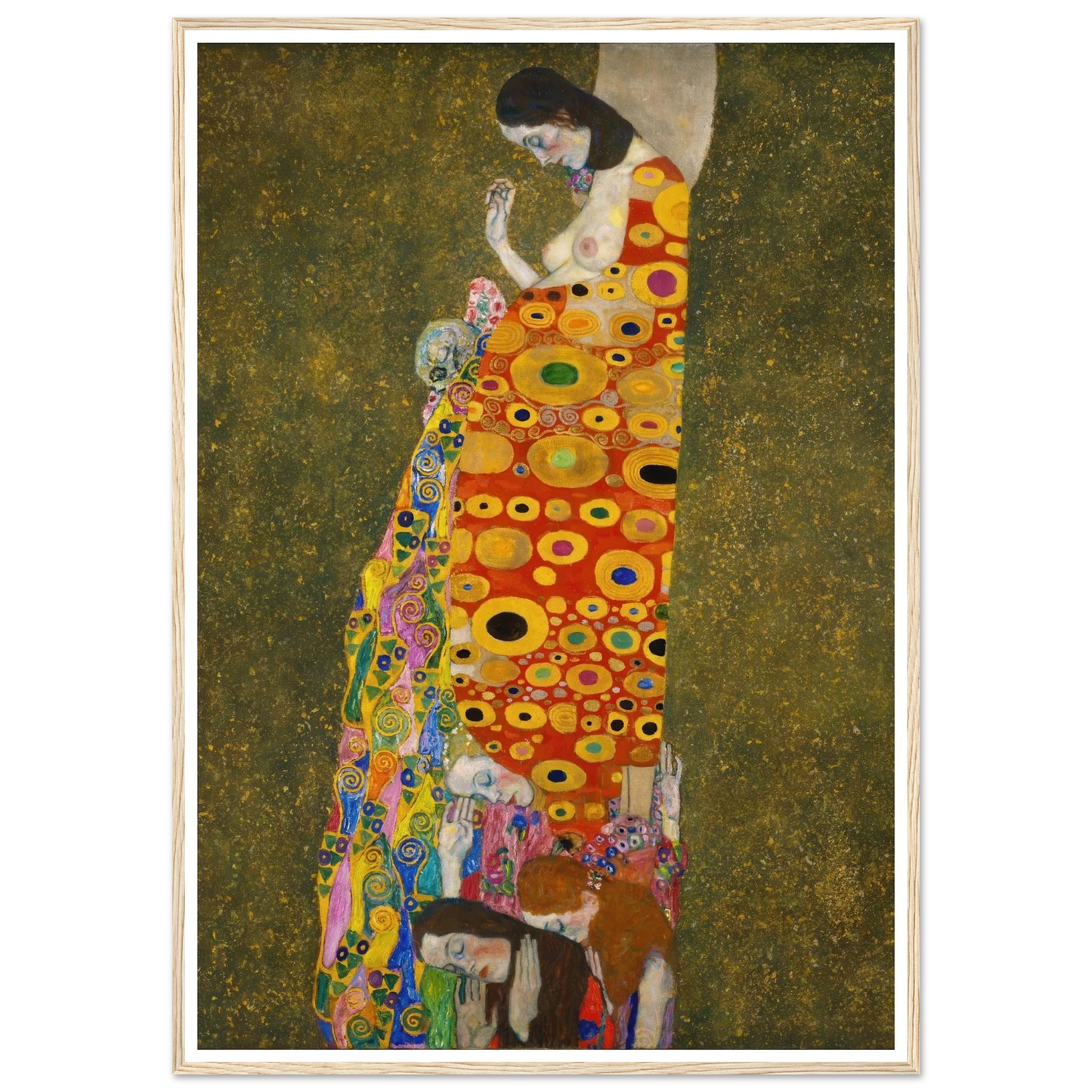 Hope, II (1907 - 1908) Art Print | Gustav Klimt - Framed Poster - 30x40 cm / 12x16″ - Black frame
