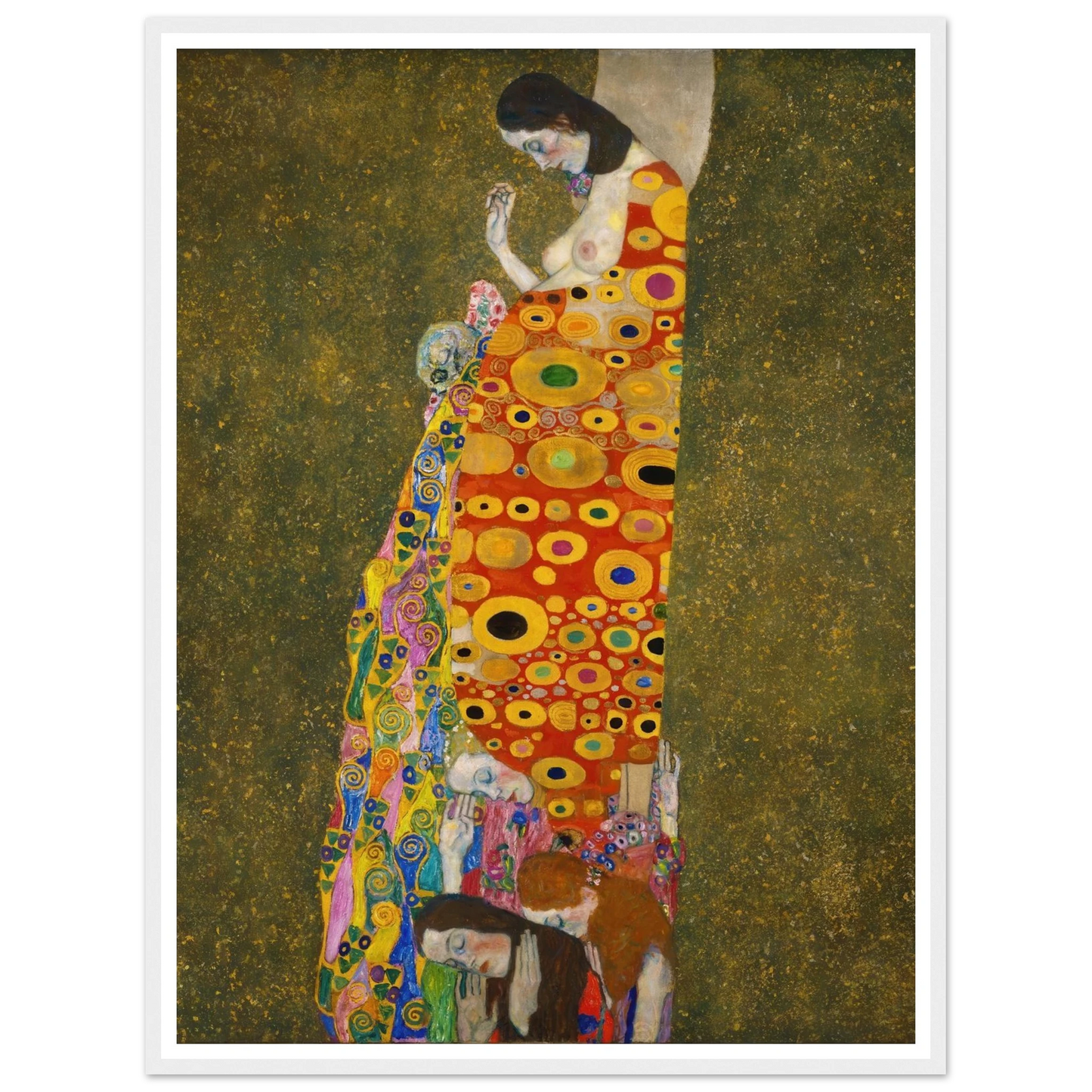 Hope, II (1907 - 1908) Art Print | Gustav Klimt - Framed Poster - 30x40 cm / 12x16″ - Black frame