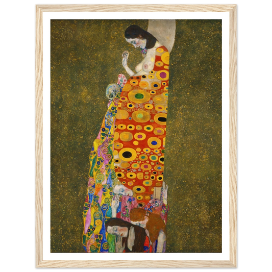Hope, II (1907 - 1908) Art Print | Gustav Klimt - Framed Poster - 30x40 cm / 12x16″ - Black frame