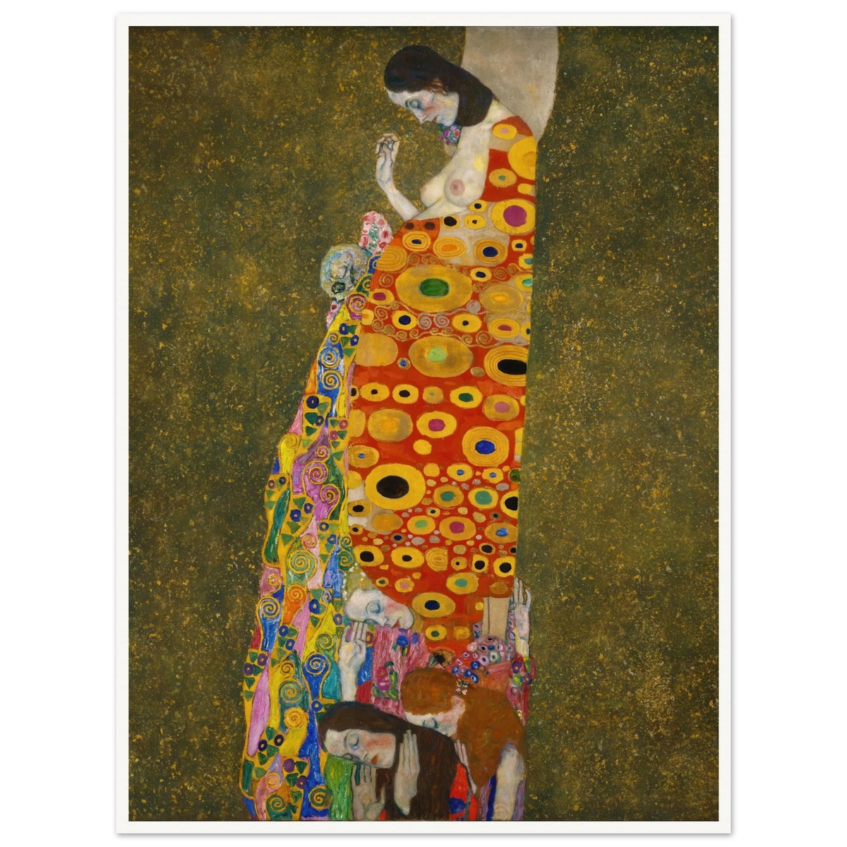 Hope, II (1907 - 1908) Art Print | Gustav Klimt - Framed Poster - 30x40 cm / 12x16″ - Black frame