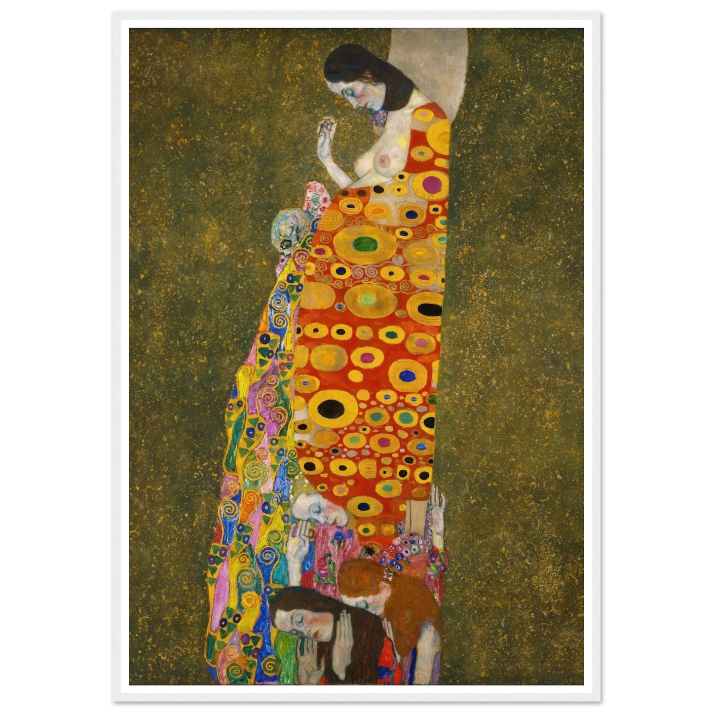 Hope, II (1907 - 1908) Art Print | Gustav Klimt - Framed Poster - 30x40 cm / 12x16″ - Black frame