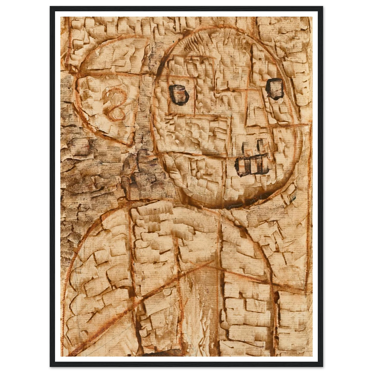 Hörender (1934) Art Print | Paul Klee - Framed Poster - 30x40 cm / 12x16″ - Black frame