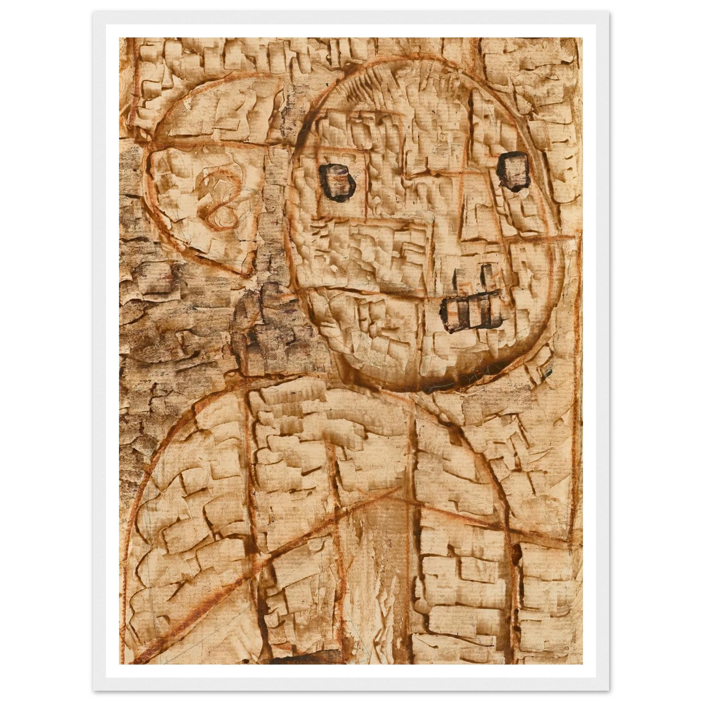 Hörender (1934) Art Print | Paul Klee - Framed Poster - 30x40 cm / 12x16″ - Black frame