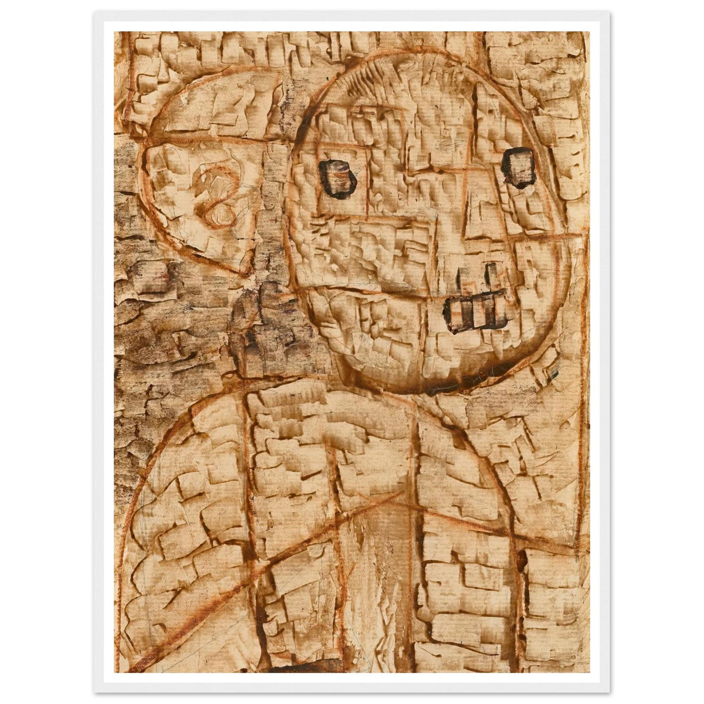 Hörender (1934) Art Print | Paul Klee - Framed Poster - 30x40 cm / 12x16″ - Black frame