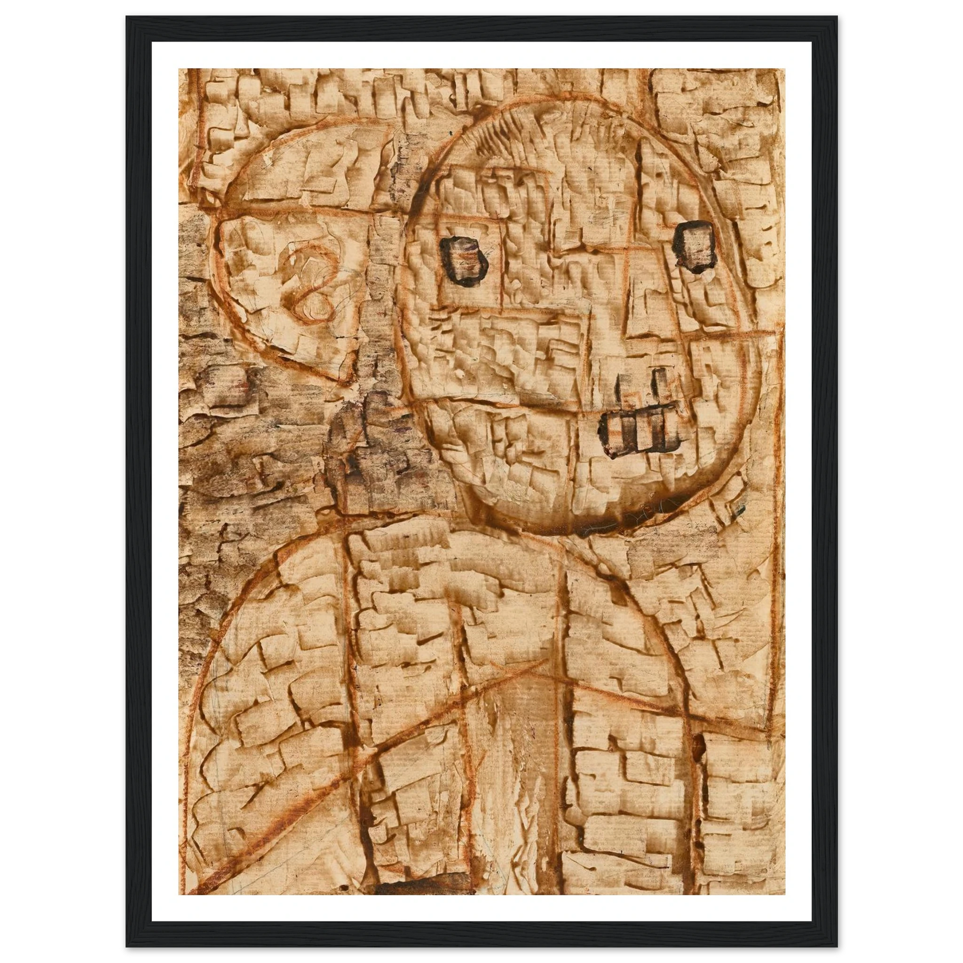 Hörender (1934) Art Print | Paul Klee - Framed Poster - 30x40 cm / 12x16″ - Black frame