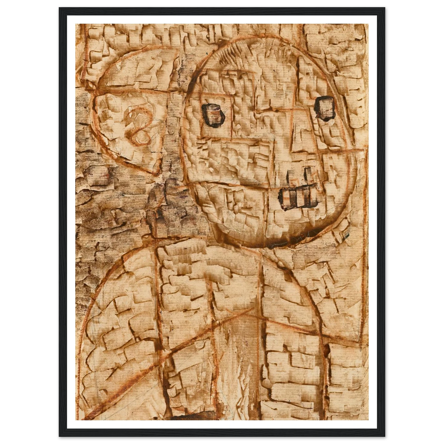 Hörender (1934) Art Print | Paul Klee - Framed Poster - 30x40 cm / 12x16″ - Black frame