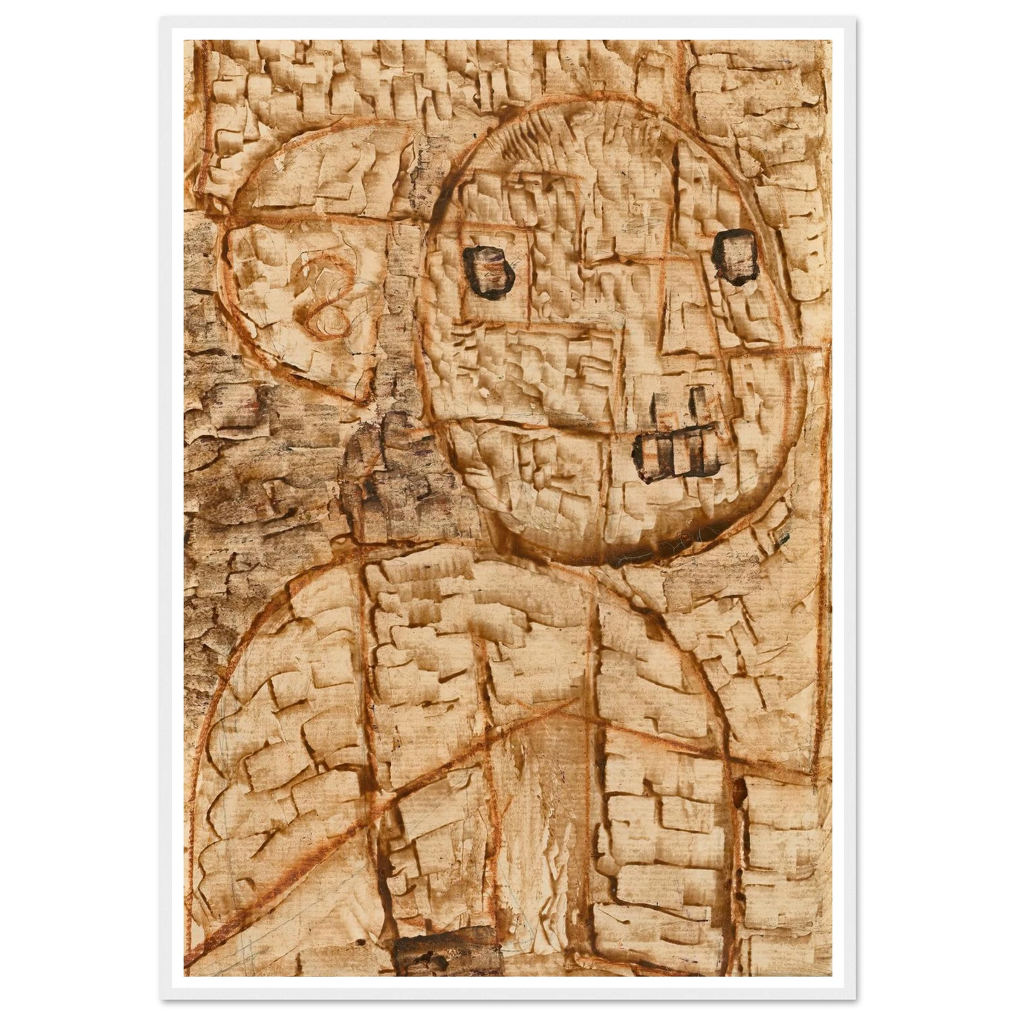 Hörender (1934) Art Print | Paul Klee - Framed Poster - 30x40 cm / 12x16″ - Black frame