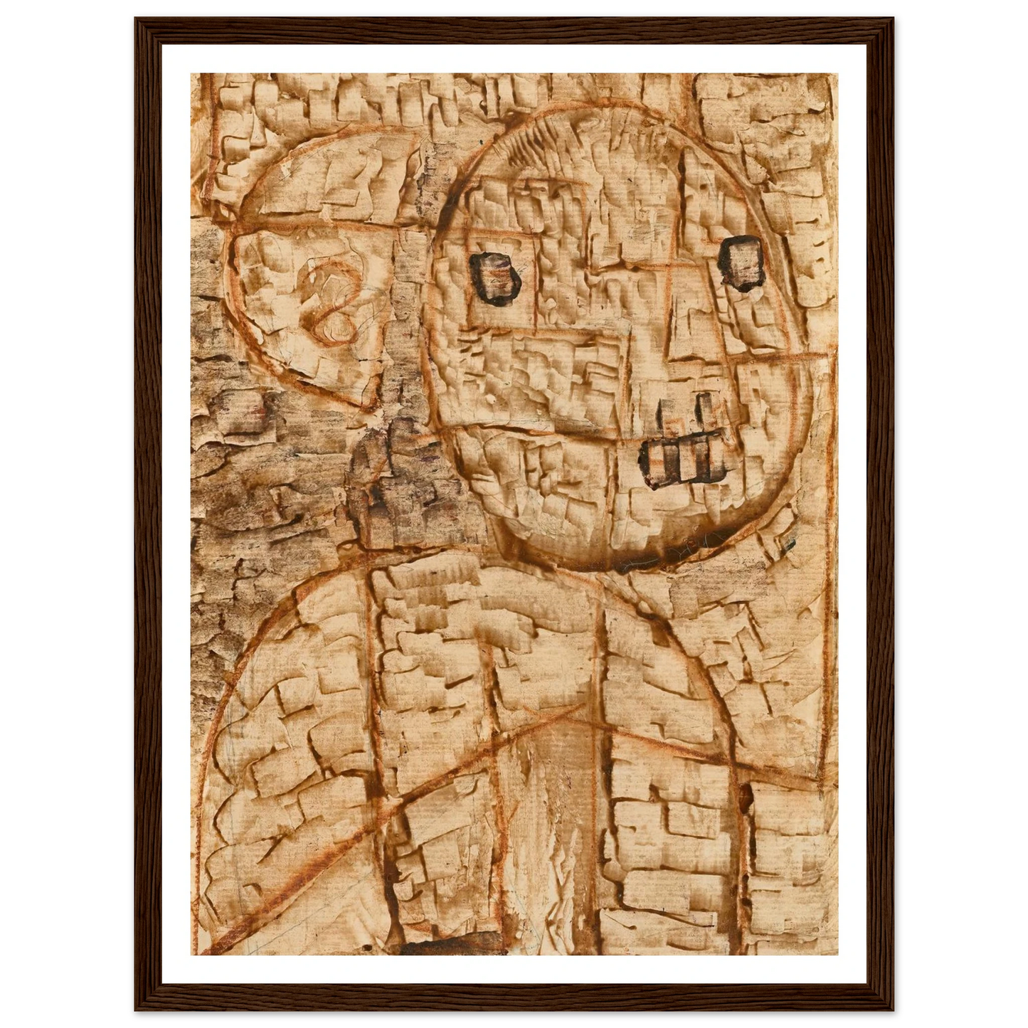 Hörender (1934) Art Print | Paul Klee - Framed Poster - 30x40 cm / 12x16″ - Black frame