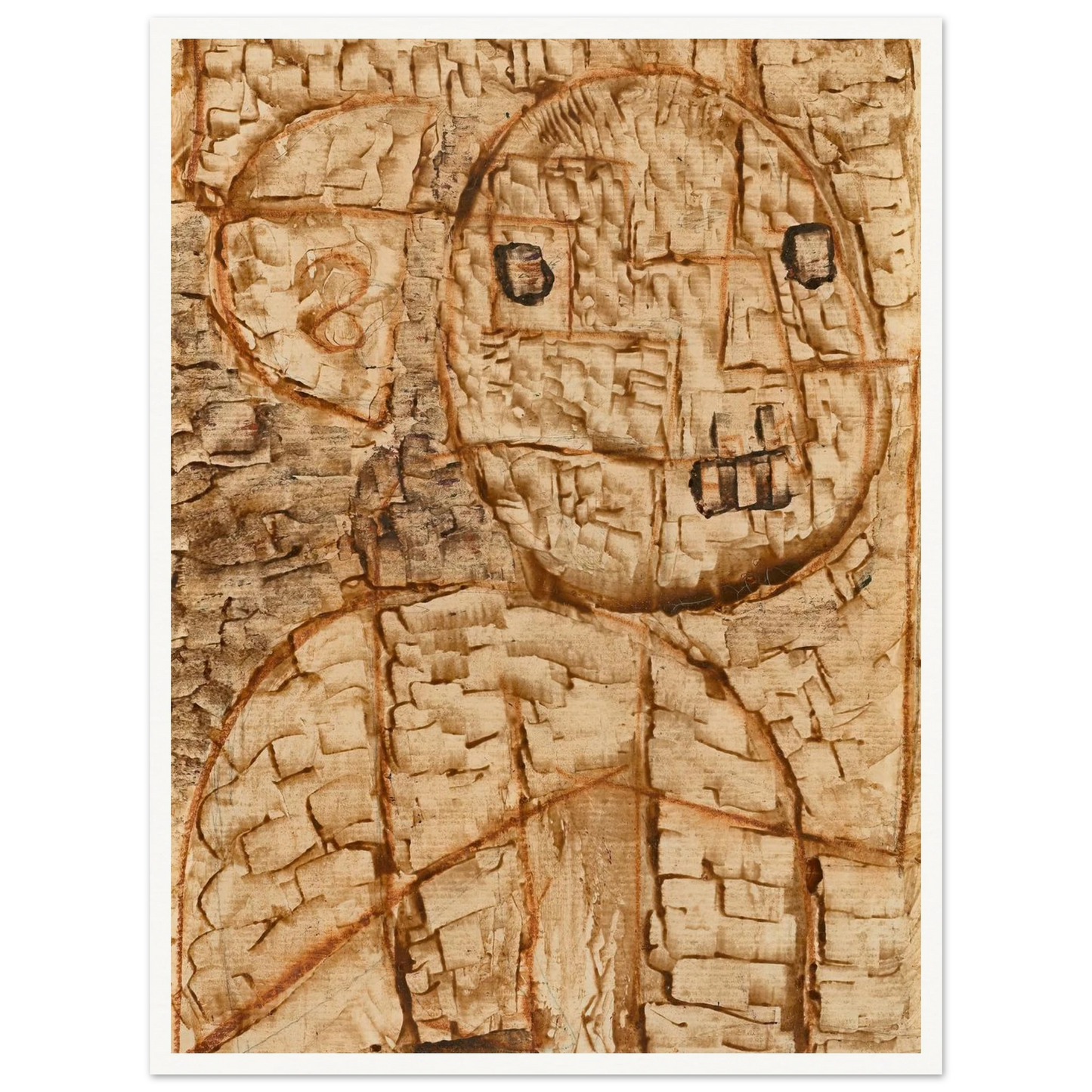 Hörender (1934) Art Print | Paul Klee - Framed Poster - 30x40 cm / 12x16″ - Black frame