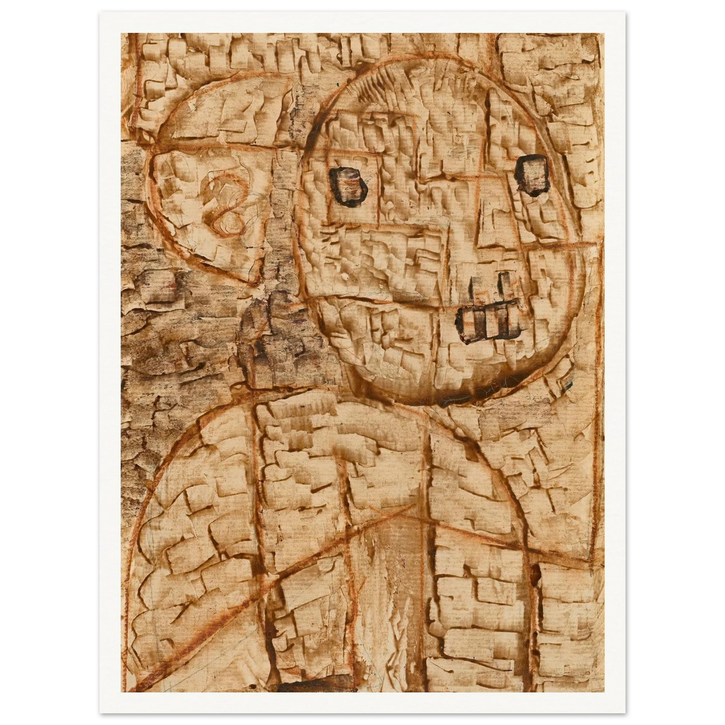 Hörender (1934) Art Print | Paul Klee - Framed Poster - 30x40 cm / 12x16″ - Black frame