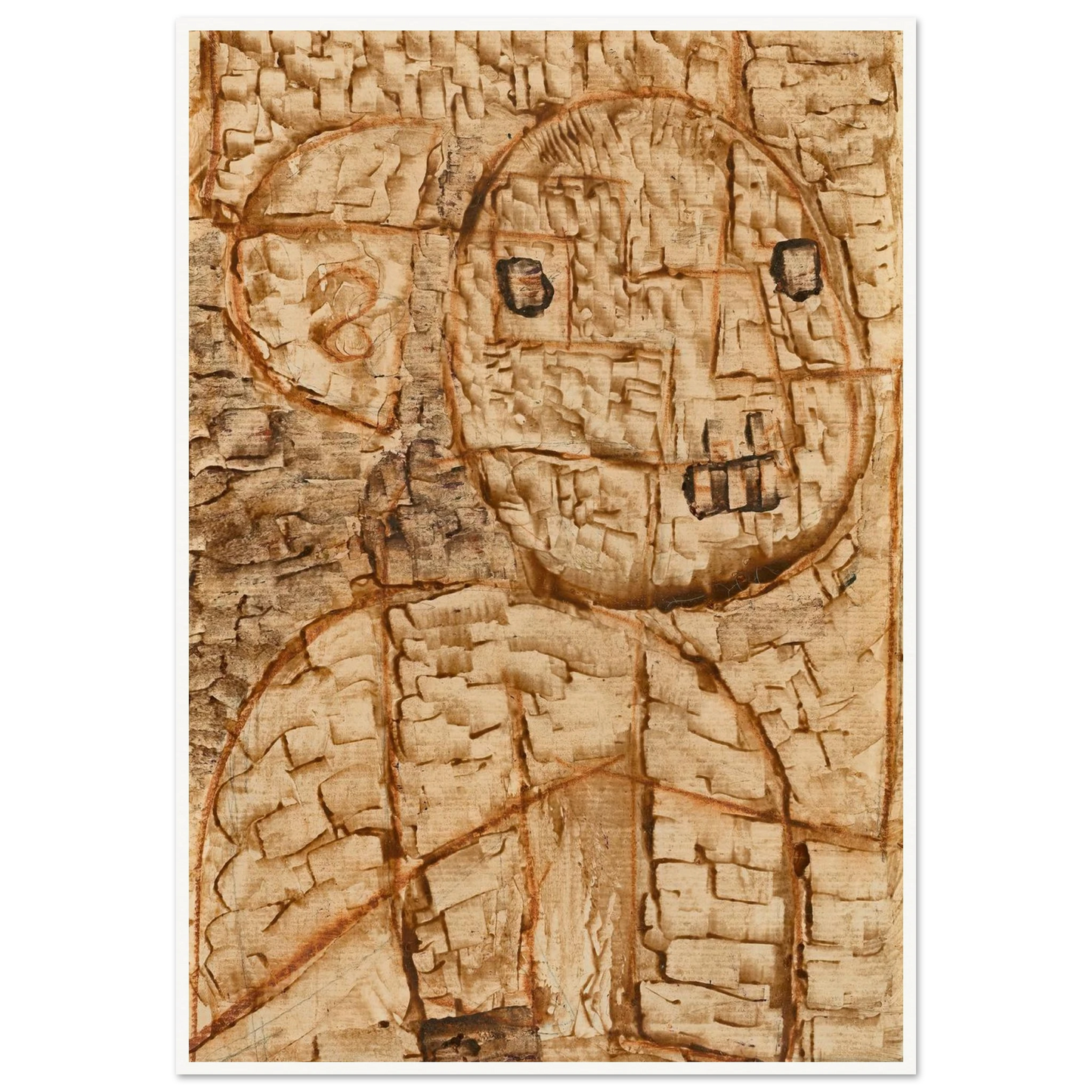 Hörender (1934) Art Print | Paul Klee - Framed Poster - 30x40 cm / 12x16″ - Black frame